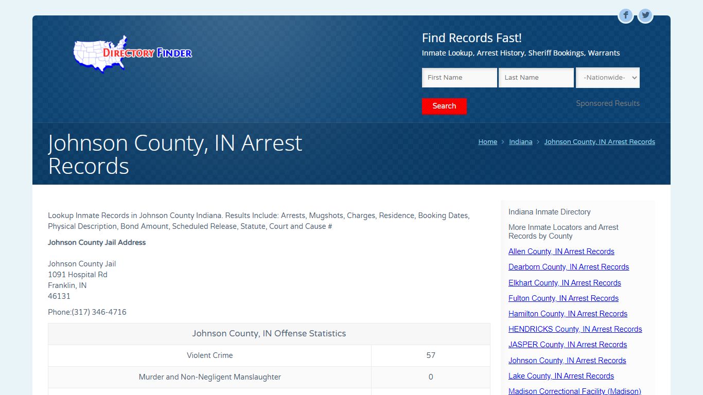 Johnson County, IN Arrest Records | People Lookup